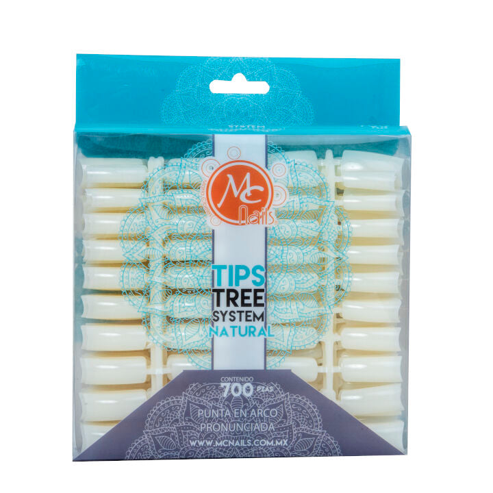 Tips Punta De Arco Natural Para Uña Natural 700 Pzs Mc Nails