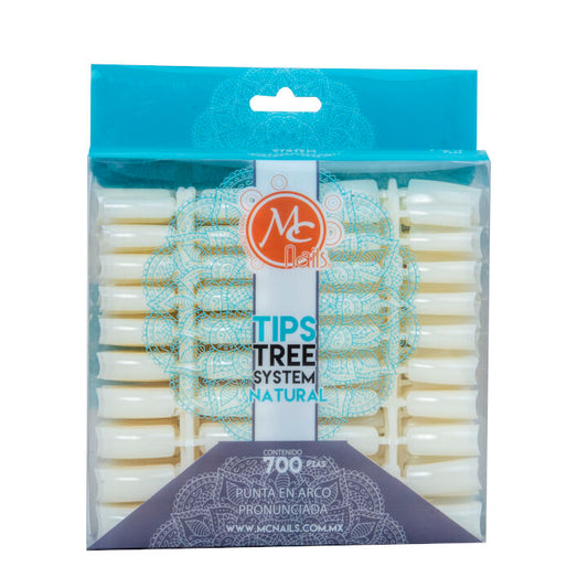 Tips Punta De Arco Natural Para Uña Natural 700 Pzs Mc Nails