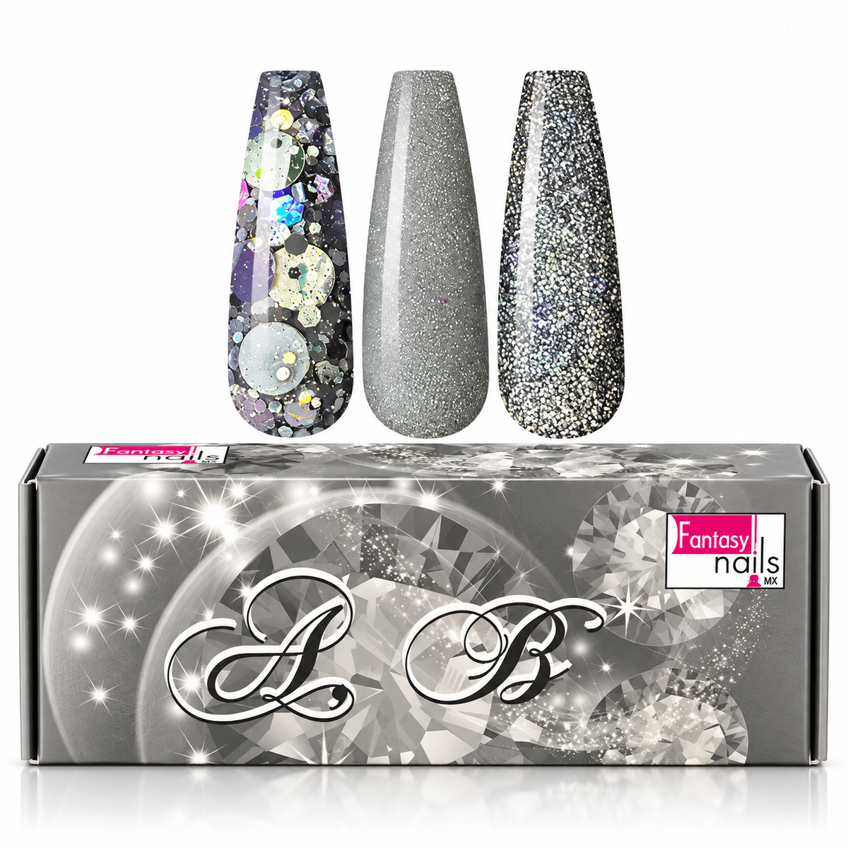 Coleccion Acrilicos 3 Pzs A.B Fantasy Nails