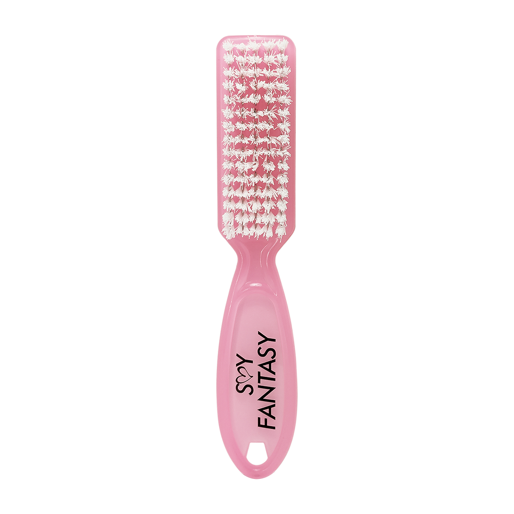 Mini Cepillo Sacudidor Rosa Transparente Fantasy Nails