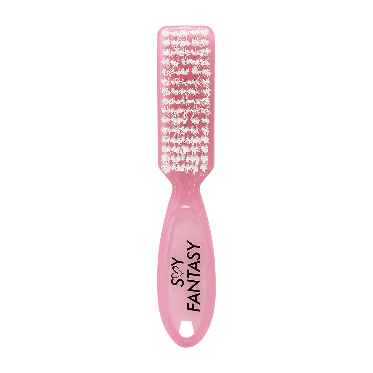 Mini Cepillo Sacudidor Rosa Transparente Fantasy Nails