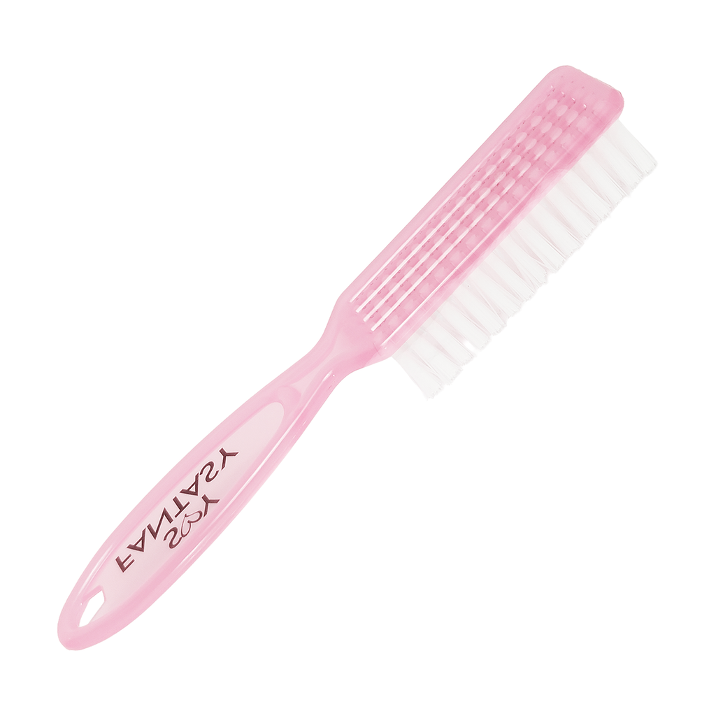 Mini Cepillo Sacudidor Rosa Transparente Fantasy Nails