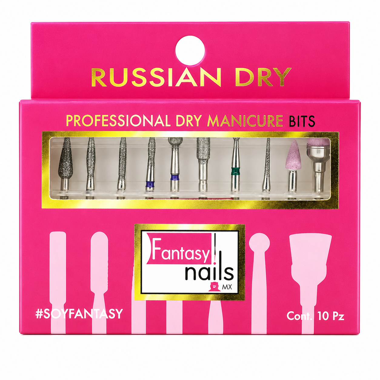 Set De 10 Puntas Para Manicura Profesional Fantasy Nails