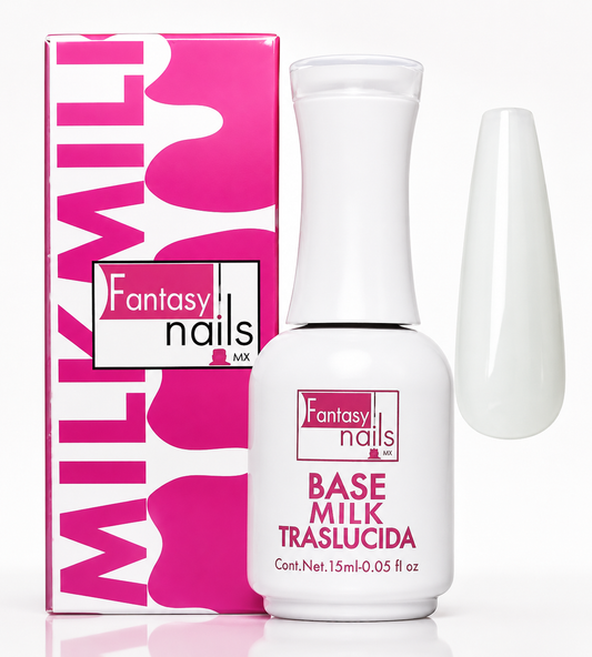Gel Base Traslucida #08 Milk White 15 Ml Fantasy Nails