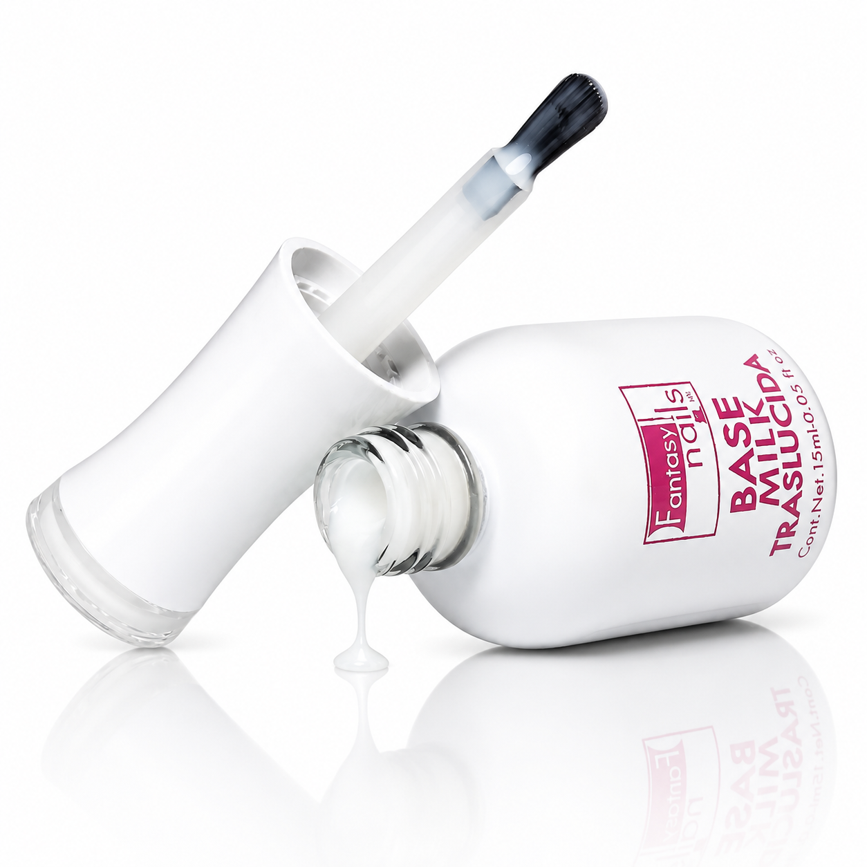 Gel Base Traslucida #08 Milk White 15 Ml Fantasy Nails