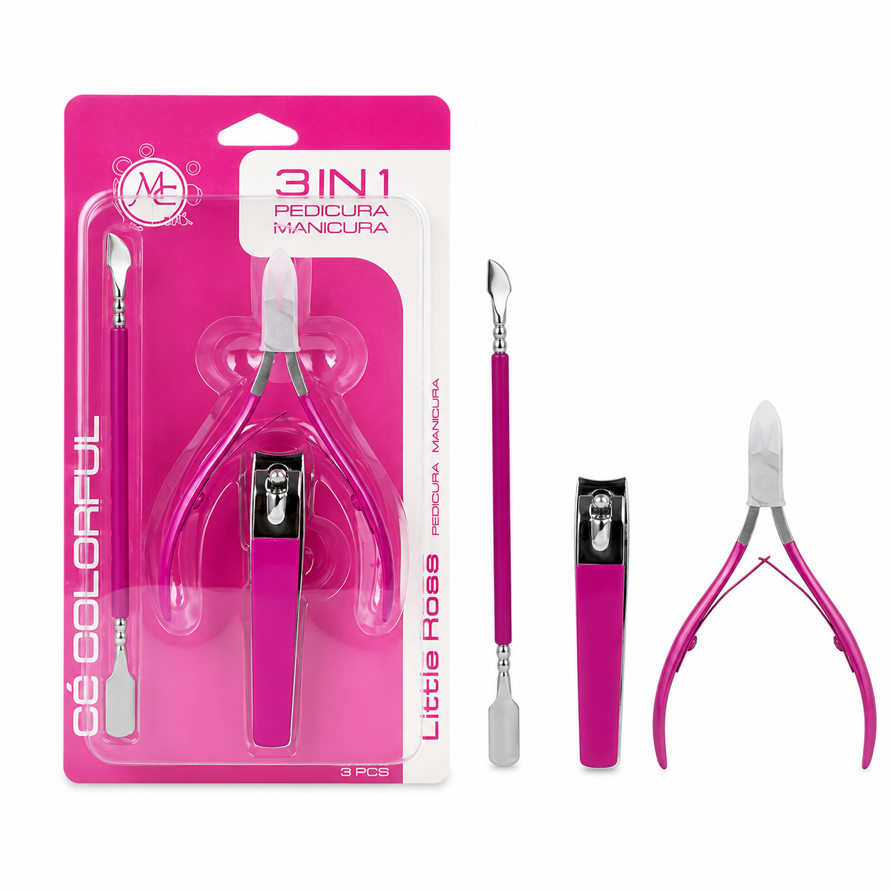 Colorful Set De Manicure 3 En 1 Color A Elegir Mc Nails