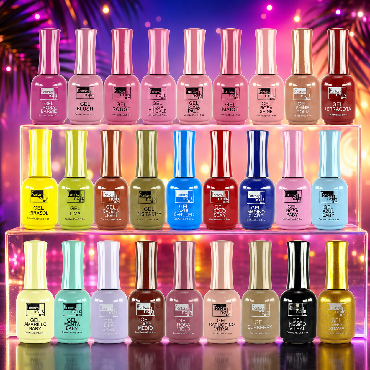 Gel Polish 3 Pasos Gel Semipermanente A Elegir Fantasy Nails