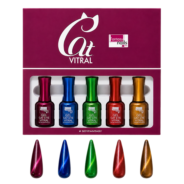 Coleccion Gel Cat Vitral  Fantasy Nails