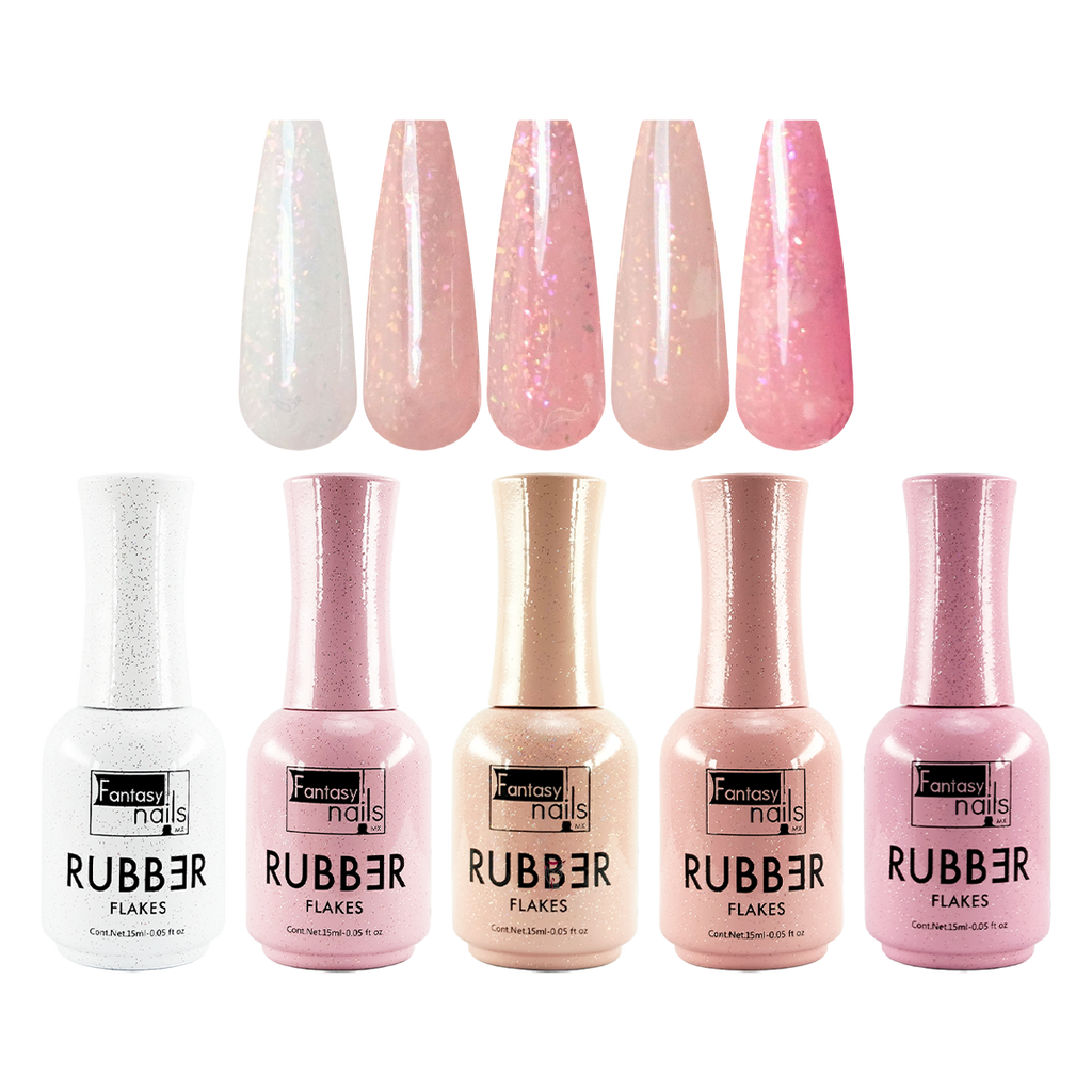 Coleccion Gel Rubber Flakes Fantasy Nails