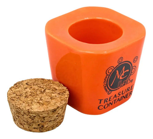 Vasito De Porcelana Con Corcho Para Monómero Mc Nails