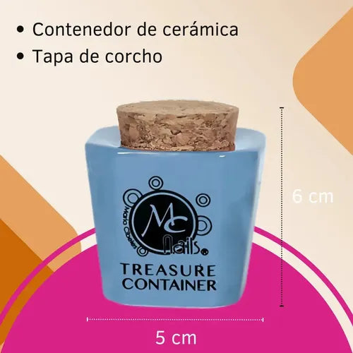 Vasito De Porcelana Con Corcho Para Monómero Mc Nails