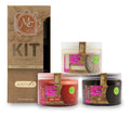 Kit 3 Pzs De Exfoliantes Para Manicure Y Pedicure 150 Gr C/U Nuez Cafe Y Frutos Rojos Mc Nails