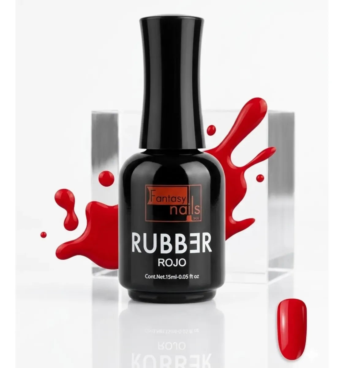 Base Rubber Rojo Gel 15 Ml Fantasy Nails