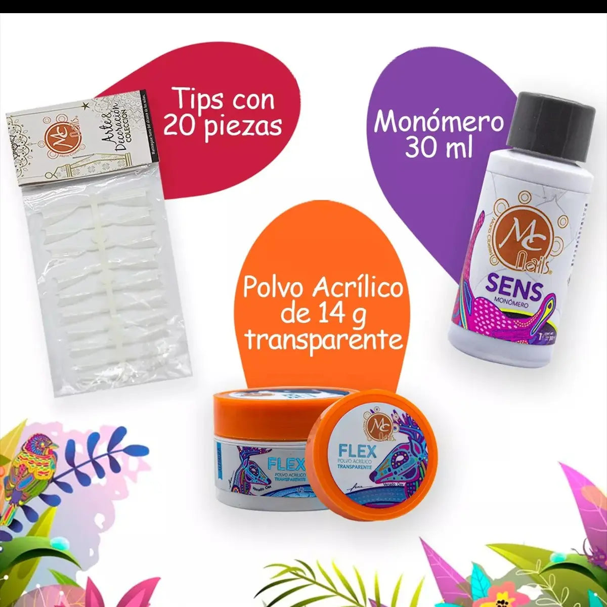 Baby Kit Acrílico 11 Pzs Mc Nails