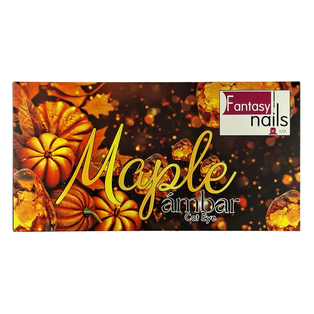 Coleccion Gel Maple Ambar Cat Eye Fantasy Nails