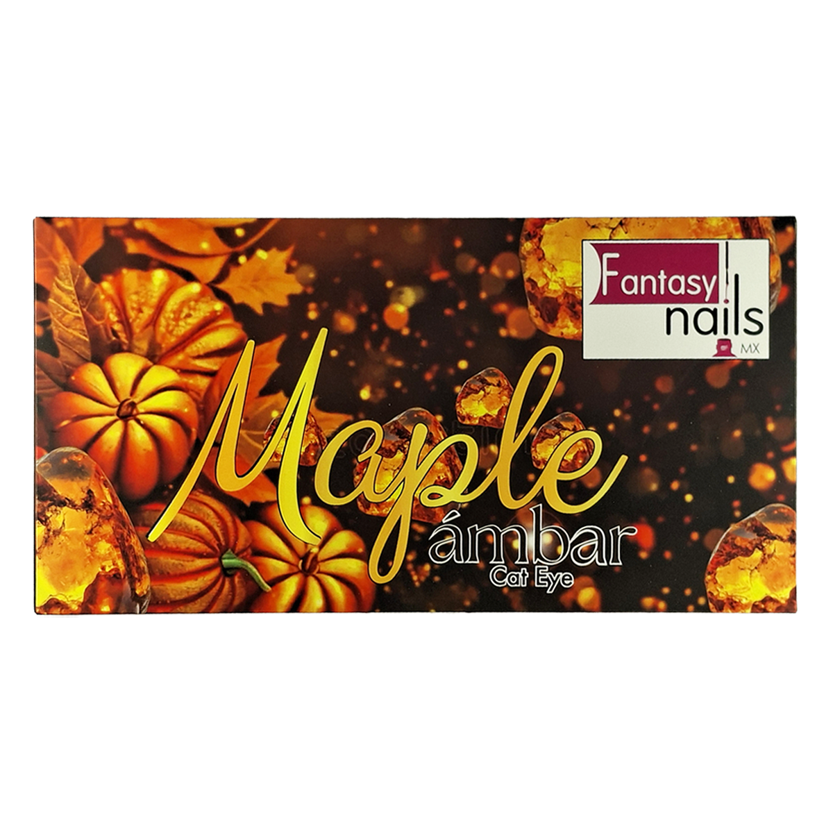 Coleccion Gel Maple Ambar Cat Eye Fantasy Nails