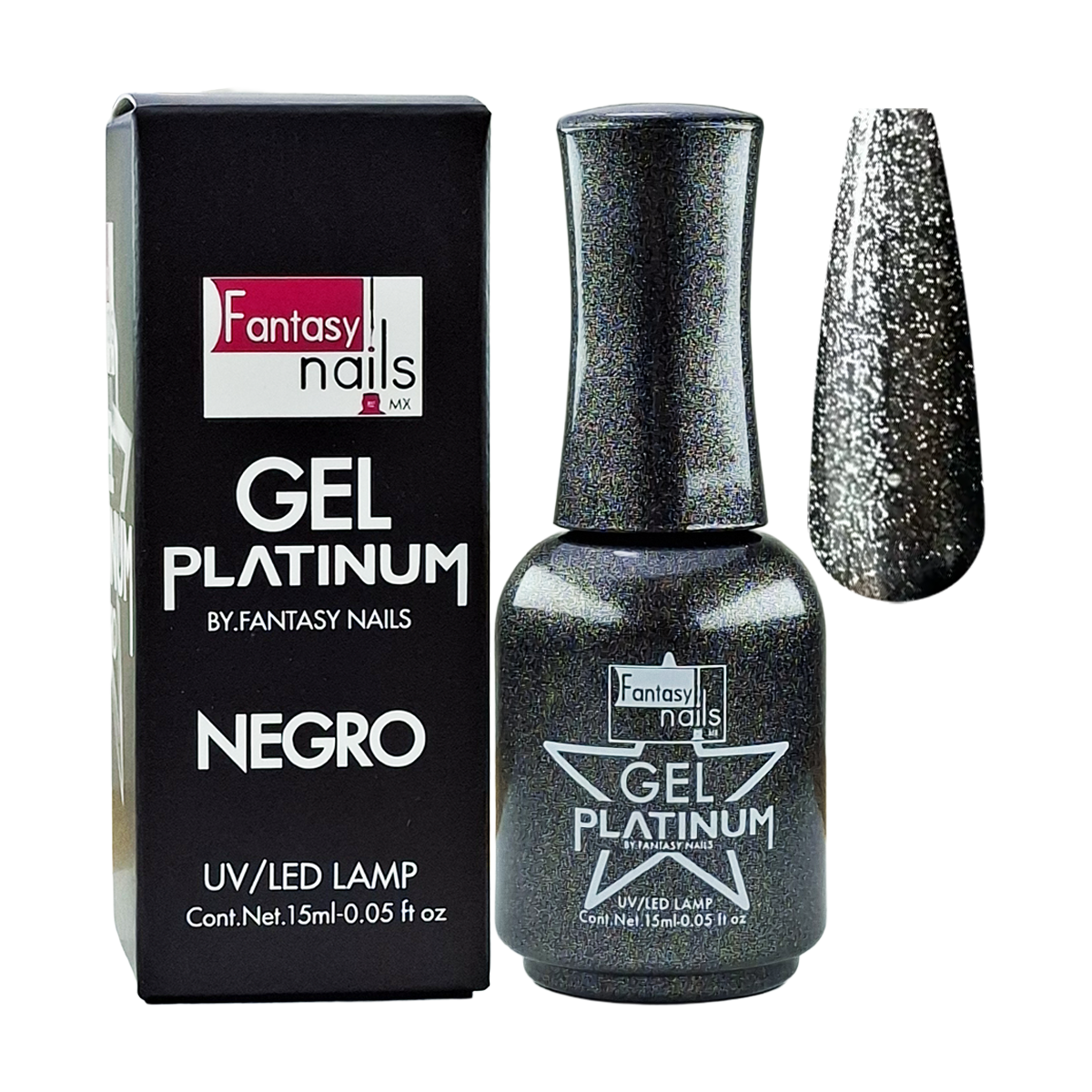 Gel Platinum Black 15 Ml Fantasy Nails