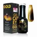Gel Cat Eye Gold Fantasy Nails
