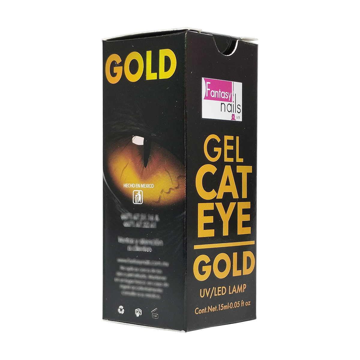 Gel Cat Eye Gold Fantasy Nails
