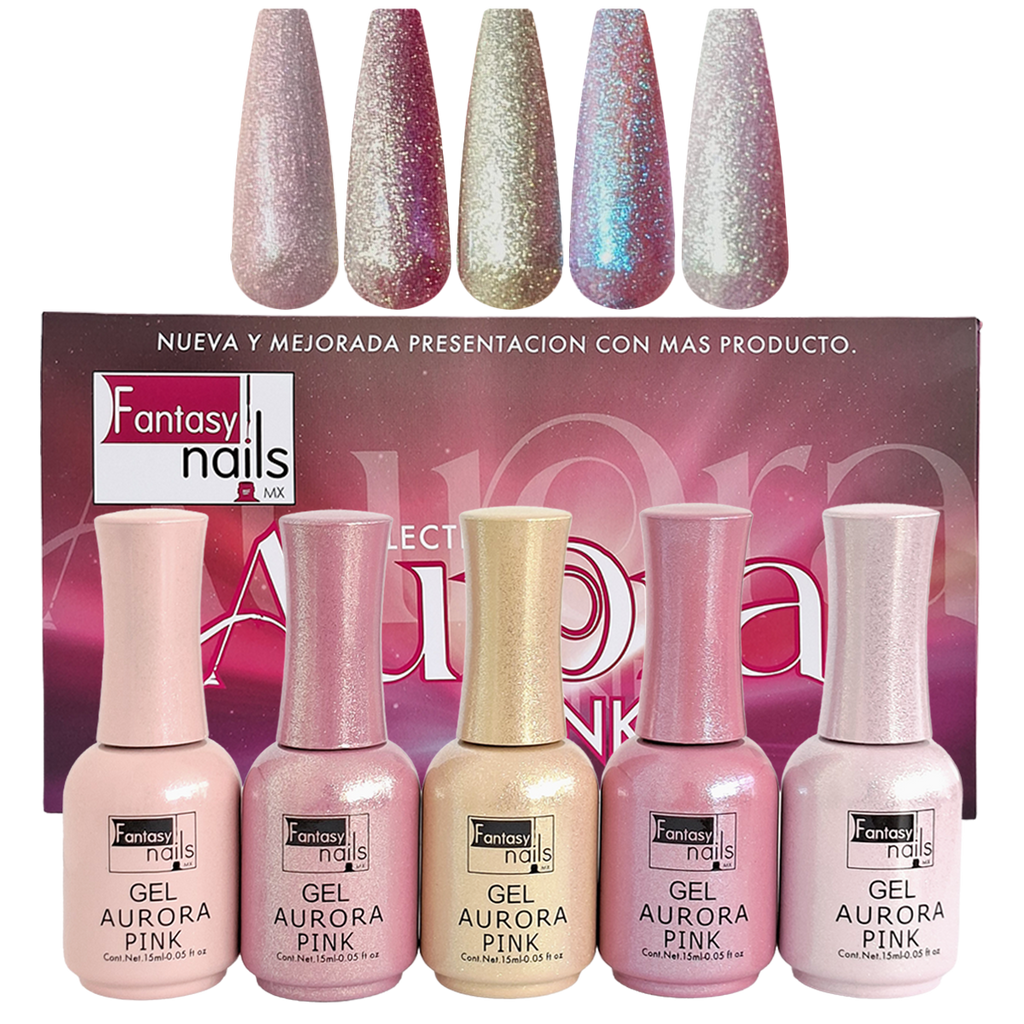 Coleccion Gel Aurora Pink Fantasy Nails