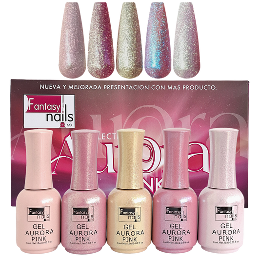 Coleccion Gel Aurora Pink Fantasy Nails