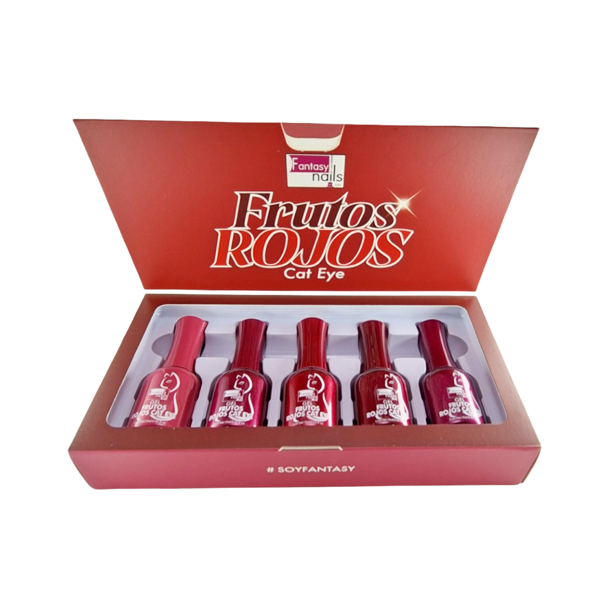 Coleccion Gel Frutos Rojos Cat Eye Fantasy Nails