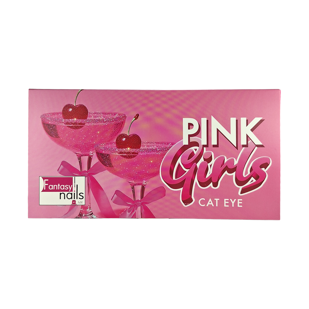 Coleccion Gel Pink Girls Cat Eye Fantasy Nails