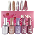 Coleccion Gel Pink Girls Cat Eye Fantasy Nails