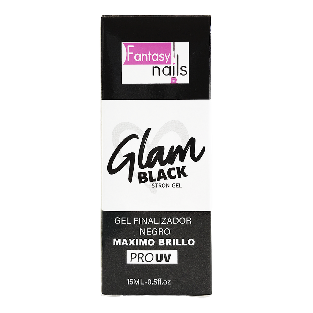 Gel Finalizador Top Glam Black 15 Ml Fantasy Nails