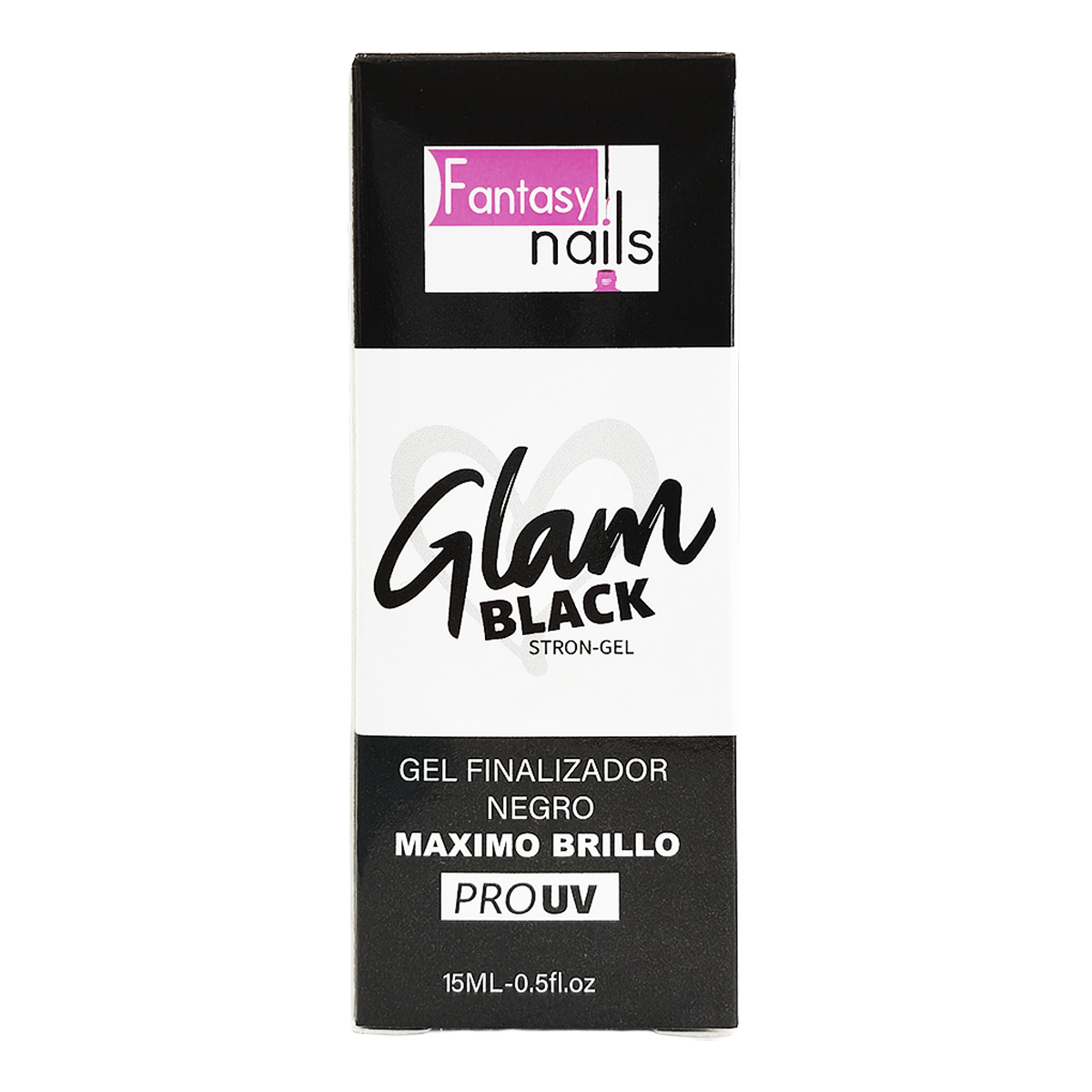 Gel Finalizador Top Glam Black 15 Ml Fantasy Nails