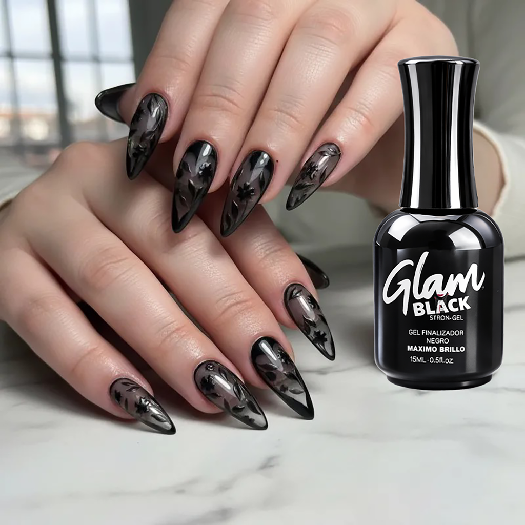 Gel Finalizador Top Glam Black 15 Ml Fantasy Nails