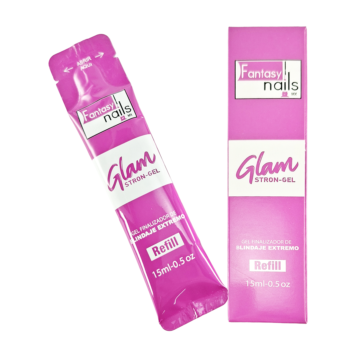 Refill Top Glam Stron Blindaje Extremo 15 Ml Fantasy Nails
