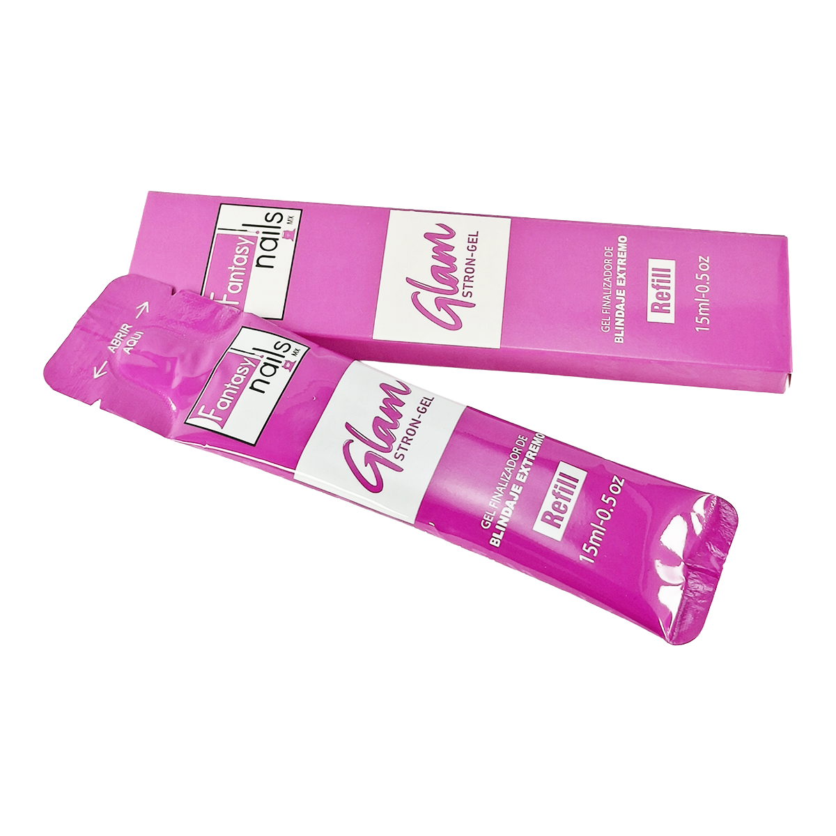 Refill Top Glam Stron Blindaje Extremo 15 Ml Fantasy Nails