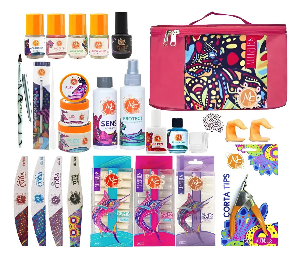 Kit Profesional Para Uñas Acrílicas Pro 27 Pzs Mc Nails
