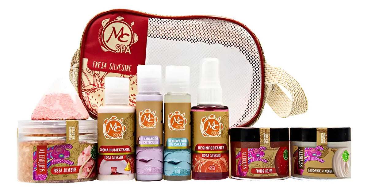 Kit Practi Spa Para Pedicure Y Manicure Fresa Silvestre 9 Pzs Mc Nails