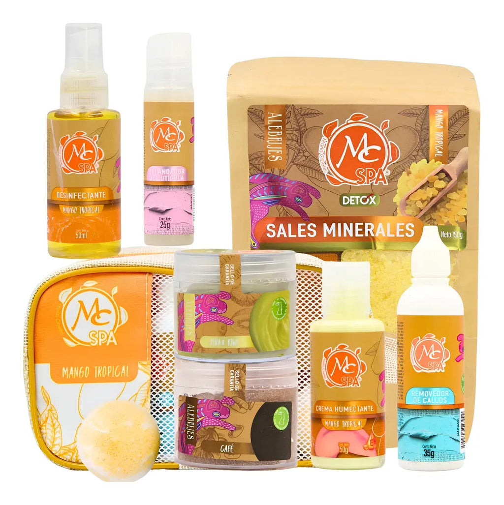 Kit Practi Spa Para Pedicure Y Manicure Mango Tropical 9 Pzs Mc Nails