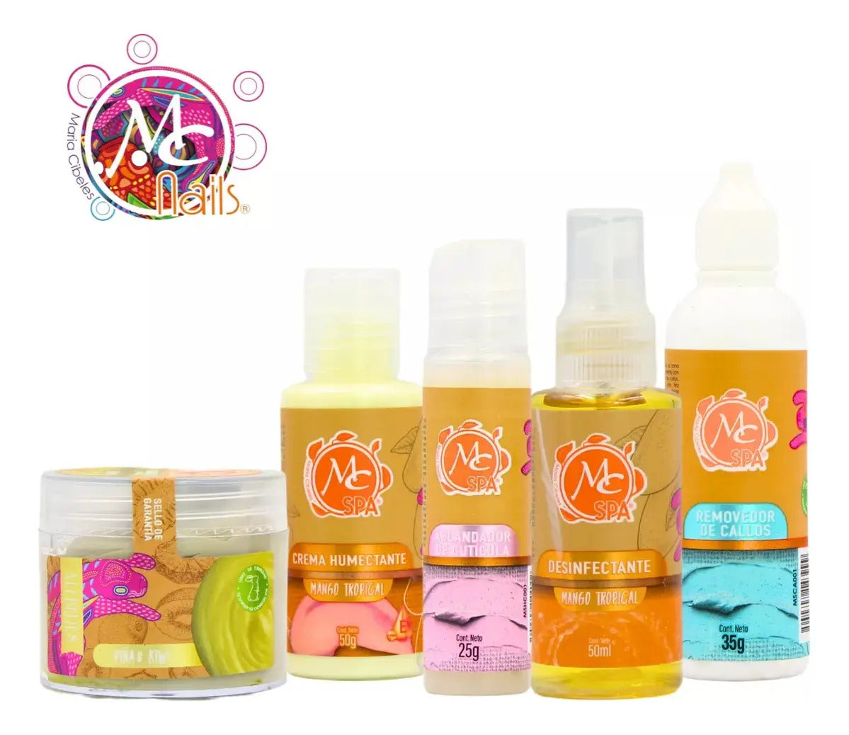 Kit Practi Spa Para Pedicure Y Manicure Mango Tropical 9 Pzs Mc Nails