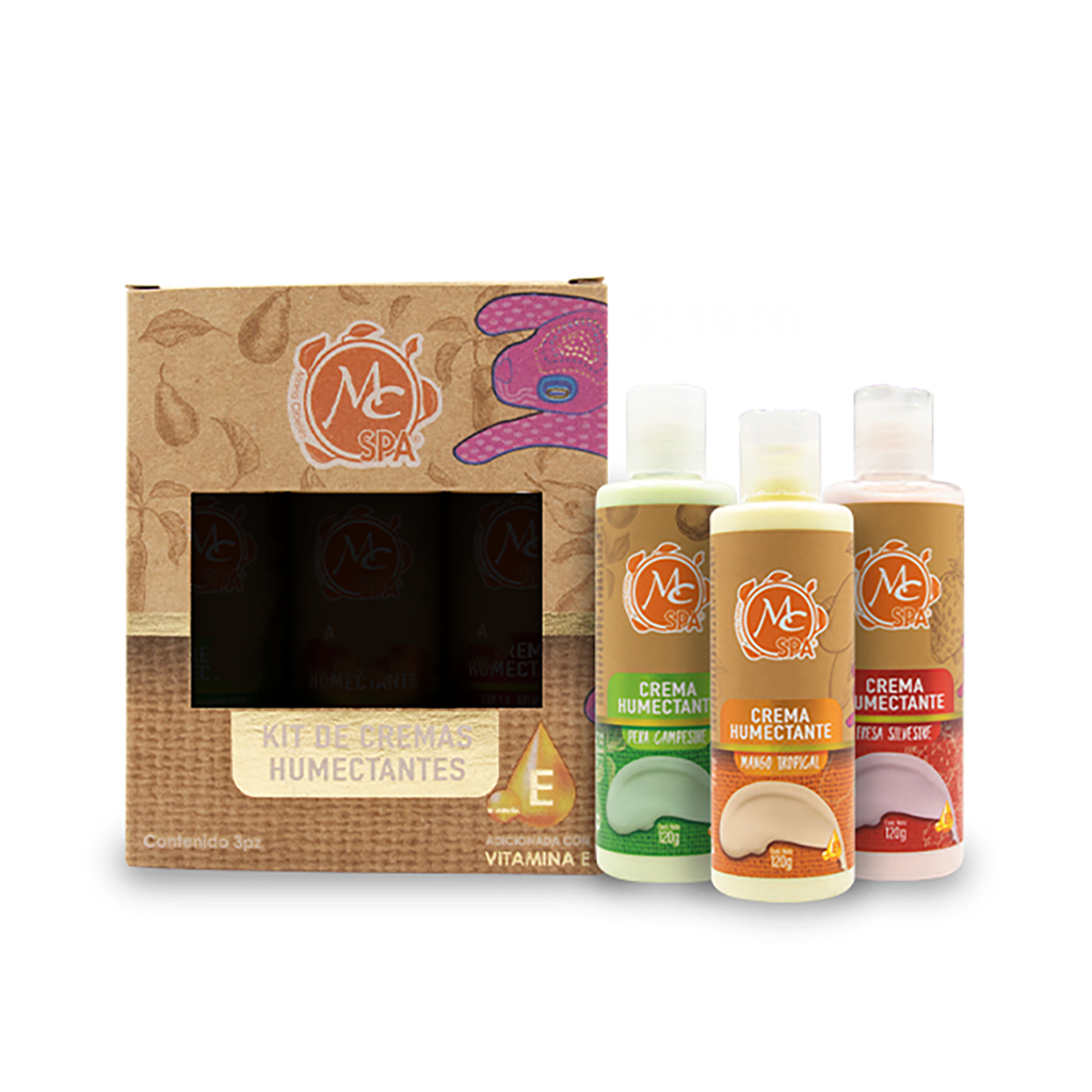 Kit De 3 Cremas Humectantes Para Manos Y Pies De Aroma Mango Fresa Y Pera Mc Nails