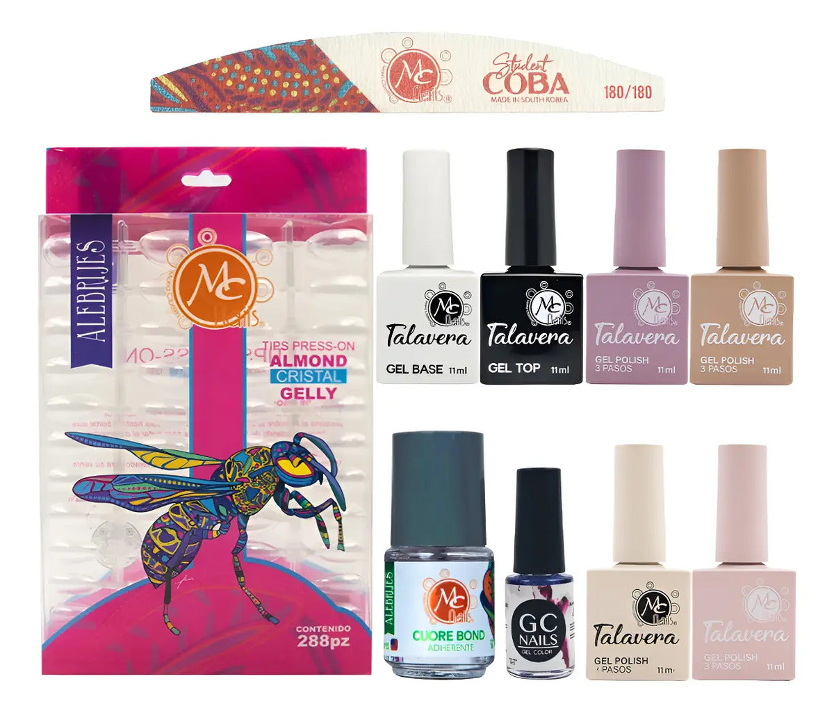 Kit Básico Para Uñas Press On Soft Gel A Elegir Mc Nails
