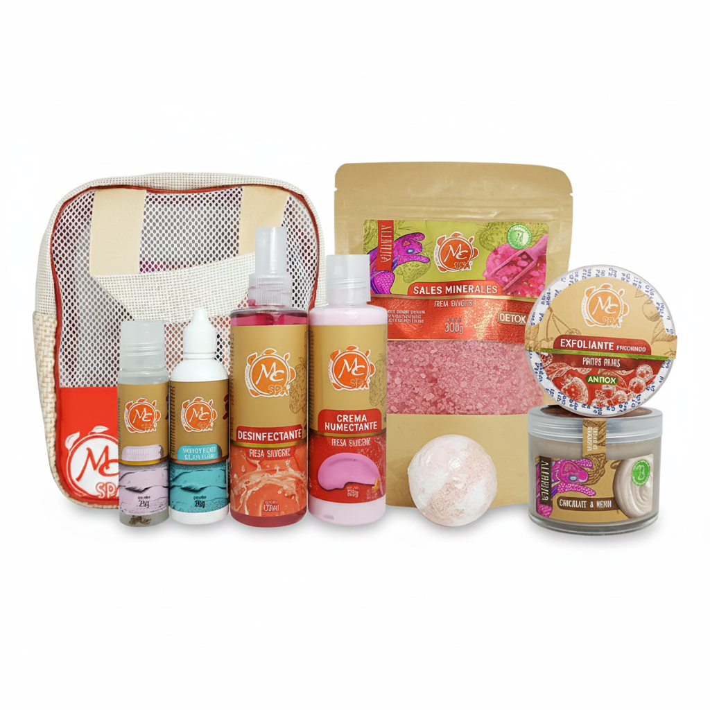Kit Pro Spa Para Pedicure Y Manicure Fresa Silvestre 9 Pzs Mc Nails
