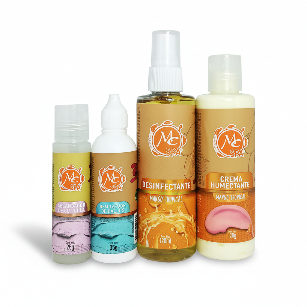 Kit Pro Spa Para Pedicure Y Manicure Mango Tropical 9 Pzs Mc Nails