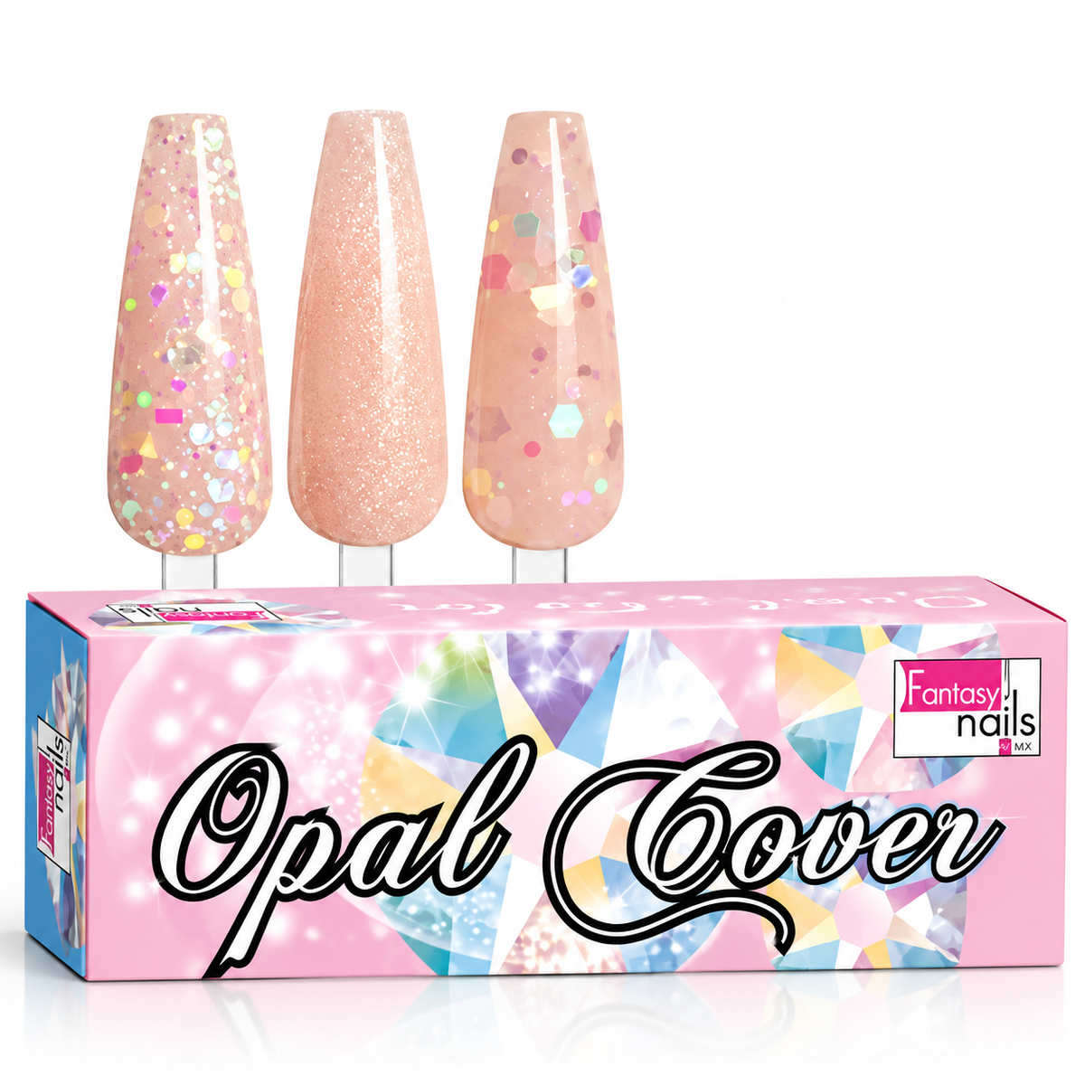Coleccion Acrilicos 3 Pzs Opal Cover Fantasy Nails