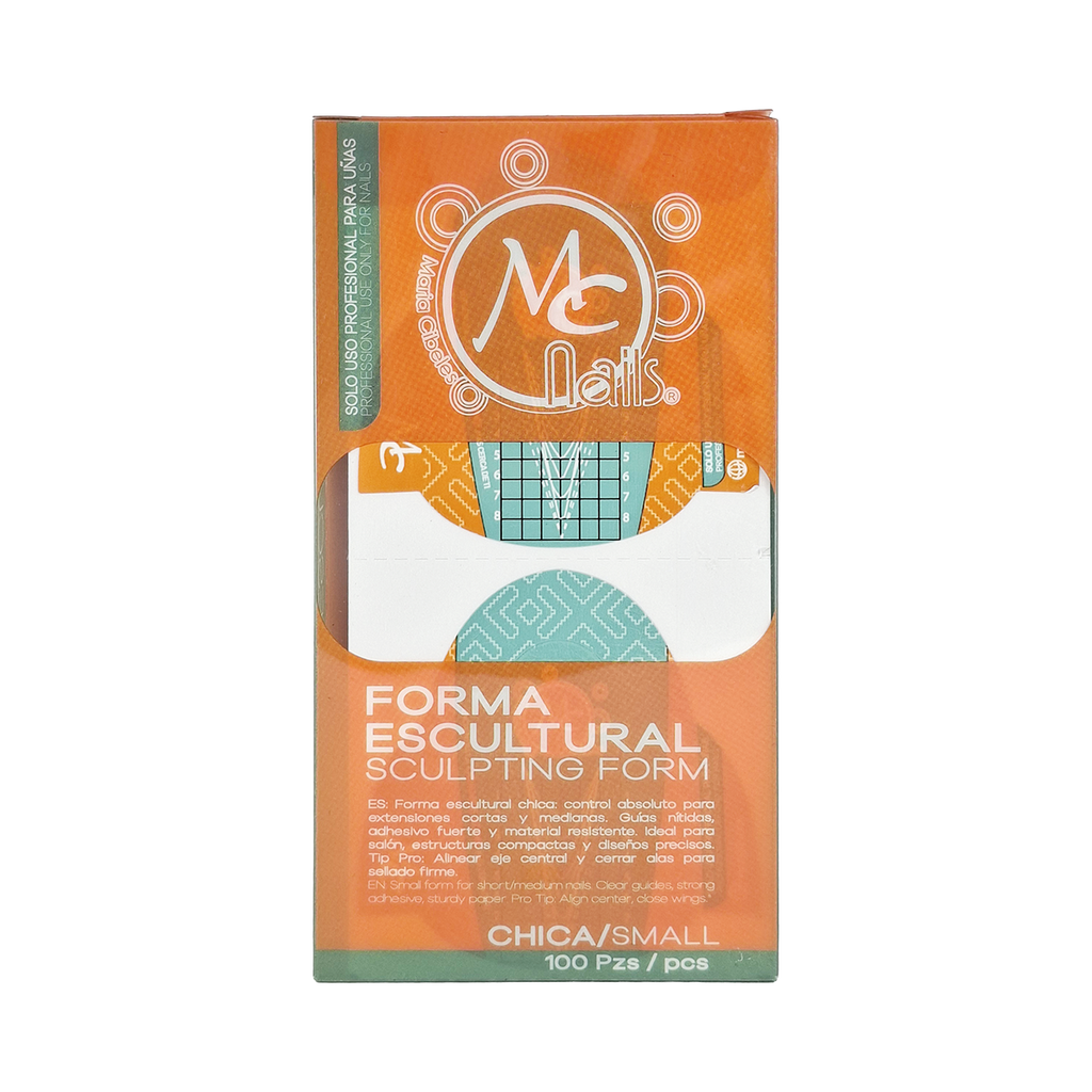 Formas Para Uña Escultural Verde Chica 100 Pzs Mc Nails