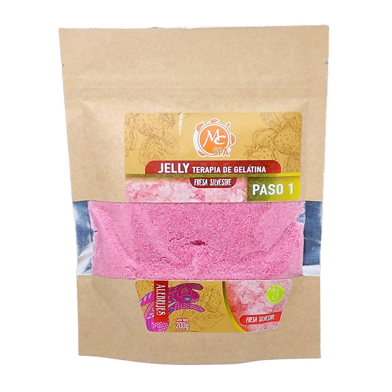 Jelly Spa Paso 1 Para Manicure Y Pedicure Fresa Silvestre 200 Gr Mc Nails