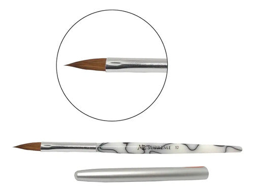 Pincel Kolinsky Suprime #10 Para Uñas Acrílicas Mc Nails