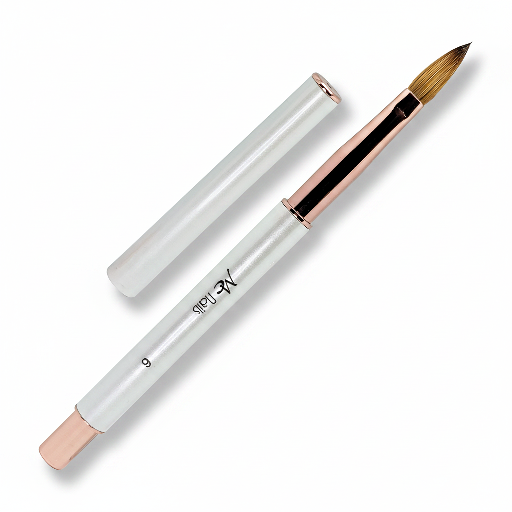 Pincel Kolinsky 3D White #6 Para Uñas Acrílicas Mc Nails