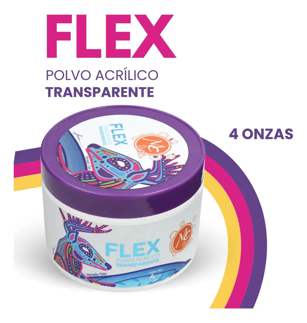 Polvo Acrílico Flex Transparente 4 Oz Mc Nails