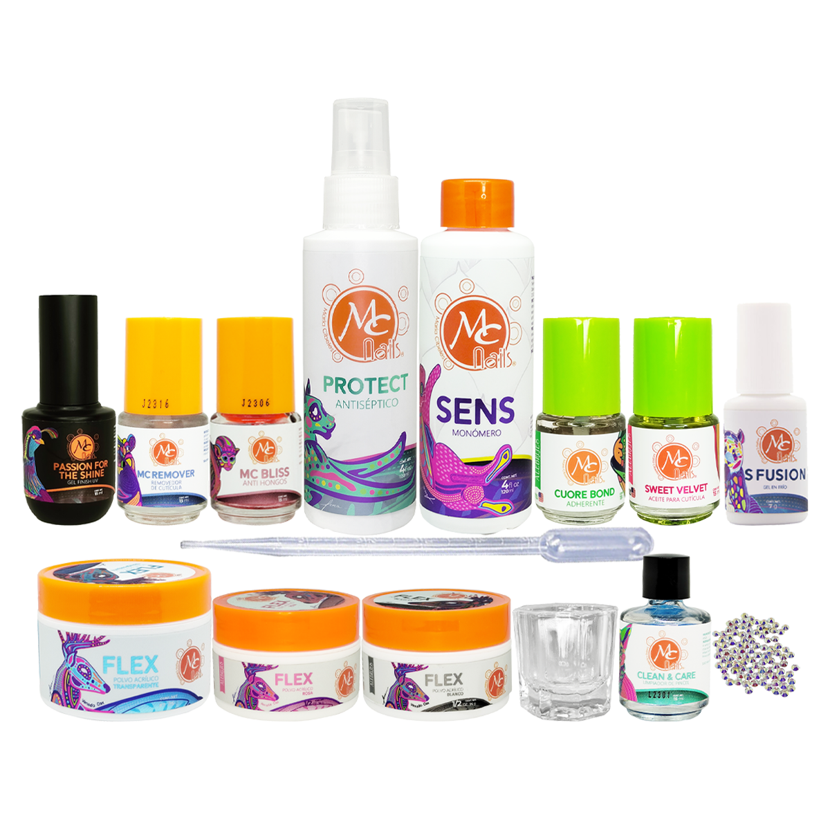 Kit De Productos Básicos Para Uñas Acrílicas + Regalo Mc Nails