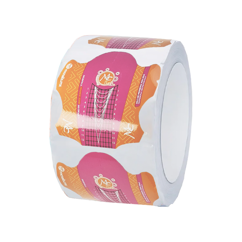 Rollo De Formas Para Uña Escultural Rosa Grande 500 Pzs Mc Nails