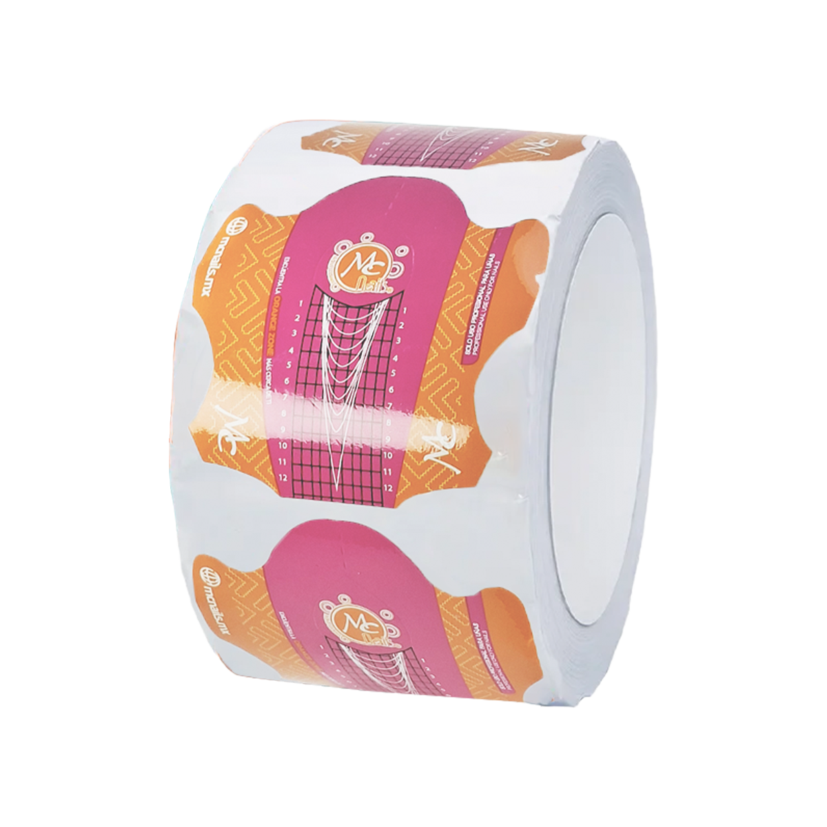 Rollo De Formas Para Uña Escultural Rosa Grande 500 Pzs Mc Nails